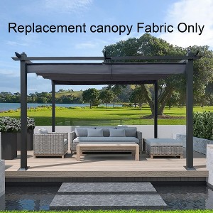 Sevobal Patio Umbrellas Outdoor Patio Gazebo Replacement Canopy, Durable UV-Resistant Material, Top Cover Only, Gray, 135.83"*96.46"*8.66" - 1 of 4