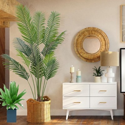 GAOMON Artificial Areca Palm Tree, Artificial Palm Tree with Adjustable  branch, Tropical Palm Silk Plant Potted, Fake Palm Tree