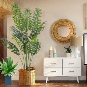 GAOMON Artificial Areca Palm Tree, Artificial Palm Tree with Adjustable  branch, Tropical Palm Silk Plant Potted, Fake Palm Tree - 1 of 4