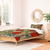 Deny Designs Twin/ Twin Extra Long Viviana Gonzalez Retro kitsch Duvet Cover and Pillow Sham Red - 2 of 4