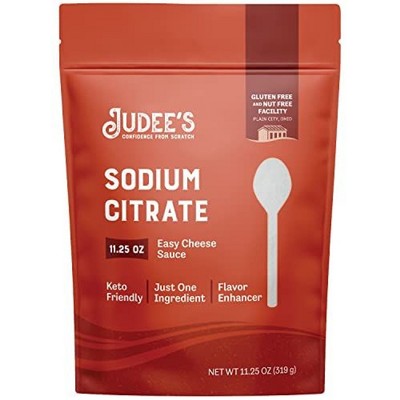 Judees Sodium Citrate - 11.25 oz - Keto-Friendly, Gluten-Free and Nut-Free for Cooking and Molecular Gastronomy - 100% Non-GMO