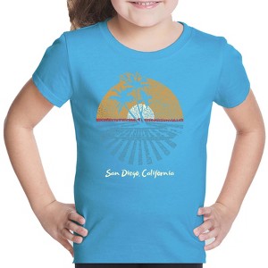 LA Pop Art Girl's Word Art T-shirt - Cities In San Diego - 1 of 4