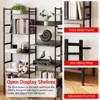 5 Tier Book Shelf, Bookcases and Bookshelves, Display Shelves, Vintage Storage Rack with Open Shelves & Metal Frame - 2 of 4