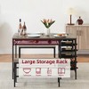 Dining Table Set for 4, Kitchen Table Set for 4 with 2 Benches, Rectangular Dining Room Table Set with Wine Rack - 4 of 4