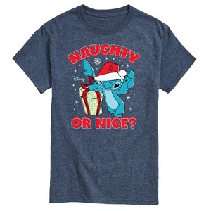 Men's - Lilo and Stitch - Naughty Or Nice Short Sleeve Graphic T-Shirt - 1 of 4
