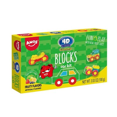 Amos 4d Candy Gummy Blocks Car Kits - 3.53oz : Target