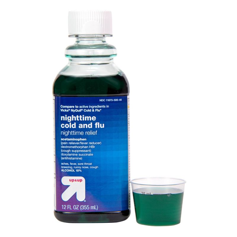 Nighttime Cold &#38; Flu Multi-symptom Relief Liquid - 12 fl oz - up &#38; up&#8482;, 6 of 8