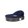 Outdoor Patio Round Daybed with Adjustable Backrests, Foldable Cup Trays, and Cushions - Reclining Wicker Rattan Sun Bed with Pillows - 2 of 4