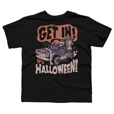 Boy's Design By Humans Get In Its Halloween - Halloween Pumpkin Skull Gift By EduEly T-Shirt