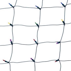 Celebrations Classic Net Christmas Lights, LED T5 Multicolored 100 ct - 4 ft. - 1 of 4