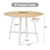 42 Inch Round Dining Table with Metal Legs Minimalist Kitchen Table or Breakfast Table for Dining Room, Small Spaces, or Meeting AreaThe Pop Home - 4 of 4