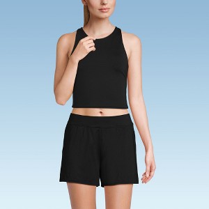 Lands' End Women's Chlorine Resistant High Neck Racerback Midkini Swimsuit Top - 1 of 4