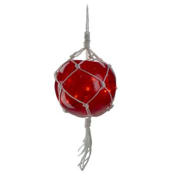Barcana 20ct Red Roped Light Ball Outdoor Christmas Decoration 11.5"