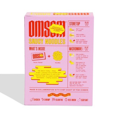 Omsom Saucy Noodles Coconut Lemongrass Curry - 4.8oz