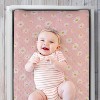 The Peanutshell Changing Pad Cover for Baby Girls, Daisy Plush Minky, Pink - 4 of 4