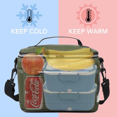 Medium Olive Insulated Thermal Lunch Tote Bag