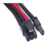 SilverStone Technology  PCIE-8pin to PCIE-6+2pin(250mm) Power Cable Extneder Bicolor- Black & Red - 4 of 4