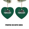 Plymouth State University Primary Logo HeartShaped Porcelain Holiday Christmas Tree Ornament  2.8" - 2 of 4