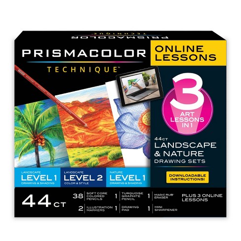 Prismacolor Technique, Art Supplies and Digital Art Lessons, Animal &  Nature Drawing Set, Level 1, Learn to Draw with Colored Pencils, Graphite