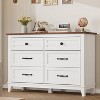 Acekool 47" 6 Drawer Dresser, Modern Textured Storage Chest, Wide Wooden Organizer for Bedroom Living Room Entryway - 3 of 4
