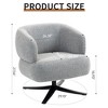 GDFStudio Stella Modern Linen Upholstered 360° Swivel  Sofa Chair - 2 of 4