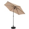 KTMBDW 9' Round Steel Market Umbrella, Outdoor Table Umbrella, Crank Lift, Auto Tilt, for Deck, Backyard, Pool (Base Not Included) - 4 of 4