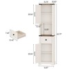 66" Tall Bathroom Storage Cabinet with Adjustable Shelves & 5-Tier Space - 2 of 4