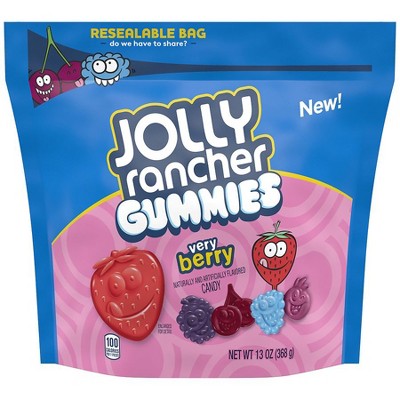 Jolly Rancher Gummies Candy, Resealable Bag Very Berry 13.0 oz
