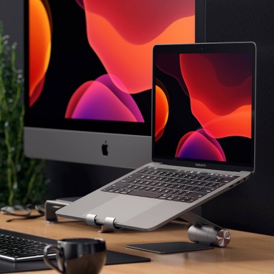 Space Gray Aluminum Foldable Multi-Angle Tablet Stand