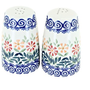Blue Rose Polish Pottery S086 Manufaktura Salt and Pepper Shakers - 1 of 1