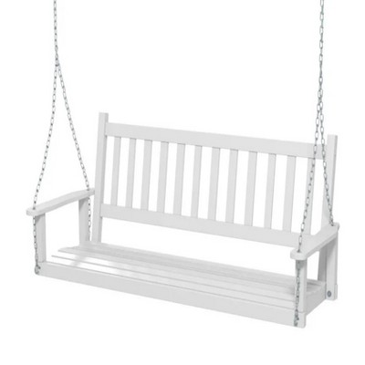 66"3-Person Wooden Outdoor Porch Swing with 800 lbs Weight Capacity