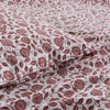 4 PCS Cal King Sheet Set Rust Floral - 3 of 4