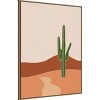 Amanti Art Cactus Against Earthy Brown And Beige Tones by Little Dean Canvas Wall Art Print Framed 32-in. W x 42-in. H. - 2 of 4