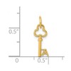 Black Bow Jewelry 14k Yellow Gold, Hannah Collection, Mini Initial A Shamrock Key Charm - 4 of 4
