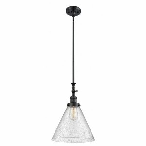 Cone - 1 Light Stem Hung Tiltable Mini Pendant In Industrial Style-18 Inches Tall and 12 Inches Wide - 1 of 1