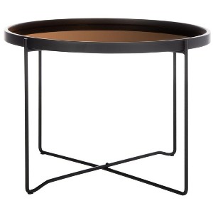 Ruby Medium Tray Accent Table - Rose Gold/Black - Safavieh. - 1 of 4