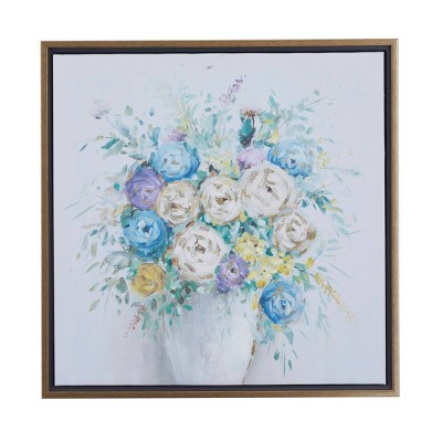 French Country Polystone Framed Wall Canvas - Olivia & May