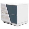 Best Master Furniture,Manchester 2-Drawer Poplar Wood Bedroom Nightstand in Zebra/White - 2 of 4