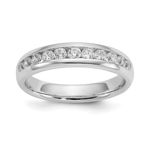 Black Bow Jewelry 14K White Gold 1/6 to 3/4Ctw Lab Created Diamond 11-Stone Channel Band - 1 of 4