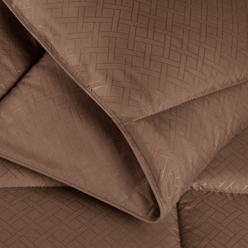 Monochrome Basketweave Plush Microfiber Down Alternative Comforter by Blue Nile Mills, 5 of 8