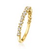 Pure Collection by Ross-Simons 0.30 ct. t.w. Baguette and Round Lab-Grown Diamond Ring in 18kt Gold Vermeil - 3 of 4