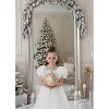 2Bunnies Girls 1-9Y Beaded Sequin Embellished Tulle Puff Sleeve Christmas Party Dress - 4 of 4