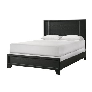 Full Size Wooden Platform Bed with Headboard for Bedroom - 1 of 4