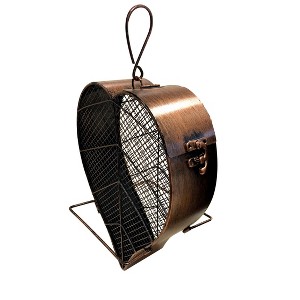 Heath Outdoor Products Leaf Mesh Perching Metal Bird Feeder - Copper - 1 of 3