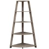 TOAOTBNBO 4 Tier Ladder Open Bookshelves with Middle Beam, Narrow Standing Bookcase with Tipping Hardware Vertical Corner Shelf for Office - 2 of 4