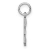 Black Bow Jewelry 14k White Gold, Varsity Collection, Small D/C Pendant, Number 3 - 2 of 4