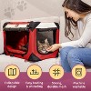 PetLuv Cat & Dog Pull-Along Carrier on Wheels & Rolling Travel Crate, Removable Soft Pillow, Privacy Windows, Locking Zippers, Pocket, Seatbelt Loops - 4 of 4