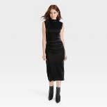 Women's Velour Side Ruched Drapery Bodycon Dress - A New Day™