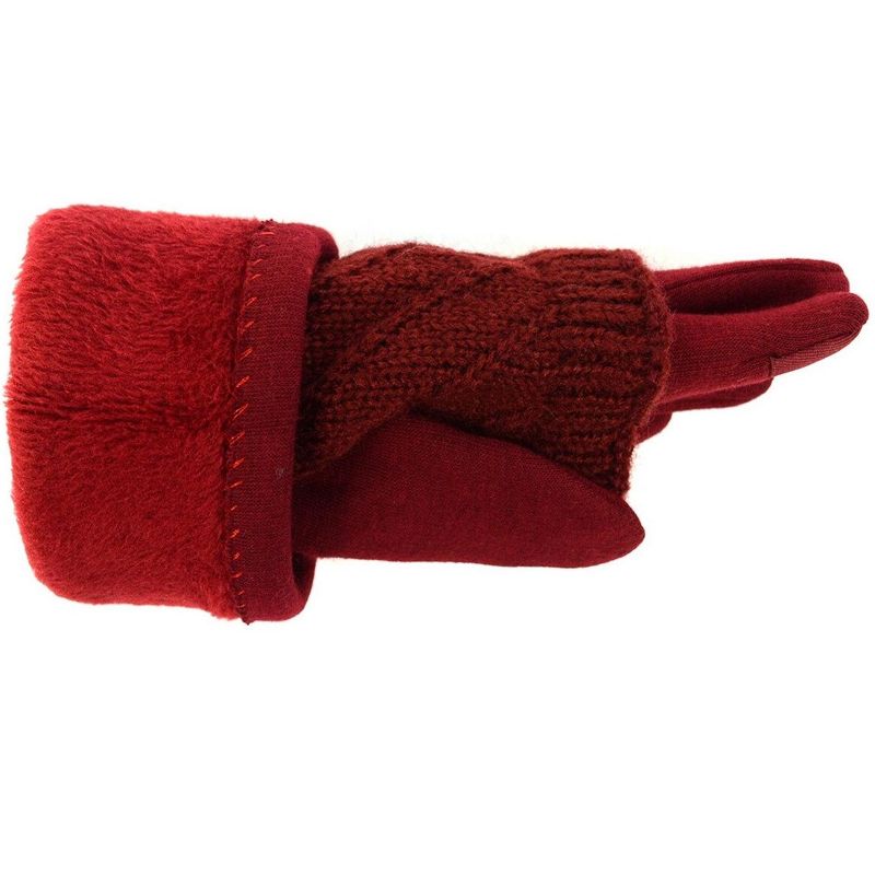 Women's Double Layer Knitted Touch Screen Winter Gloves, 5 of 6