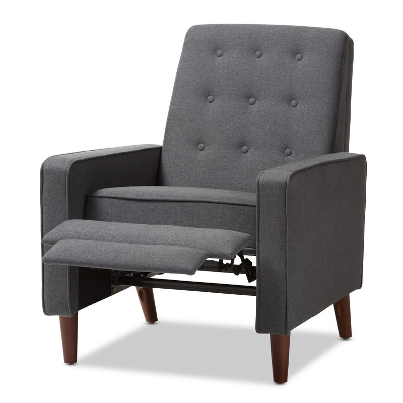 Mathias Mid - Century Modern Fabric Upholstered Lounge Chair - Baxton Studio, 6 of 14